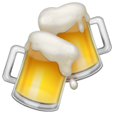 Whatsapp clinking beer mugs emoji image