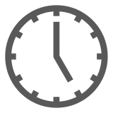 Docomo clock face five oclock emoji image