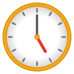 Emojidex clock face five oclock emoji image