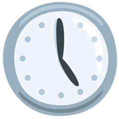 Facebook Messenger clock face five oclock emoji image