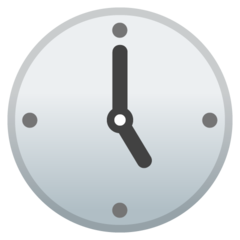 Google clock face five oclock emoji image