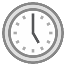 HTC clock face five oclock emoji image