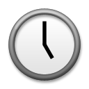 LG clock face five oclock emoji image