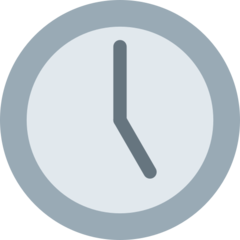 Twitter clock face five oclock emoji image