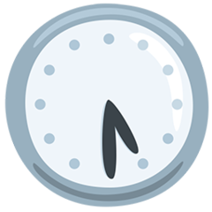 Facebook Messenger clock face five-thirty emoji image