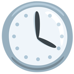 Facebook Messenger clock face four oclock emoji image