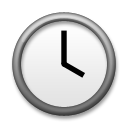 LG clock face four oclock emoji image