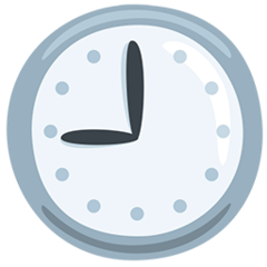 Facebook Messenger clock face nine oclock emoji image