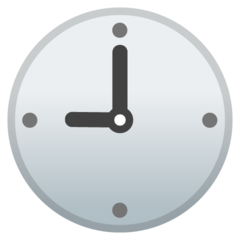 Google clock face nine oclock emoji image