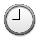 LG clock face nine oclock emoji image