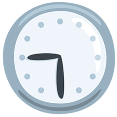 Facebook Messenger clock face nine-thirty emoji image