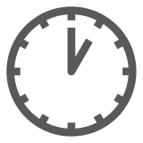Docomo clock face one oclock emoji image