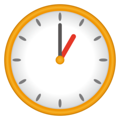 Emojidex clock face one oclock emoji image