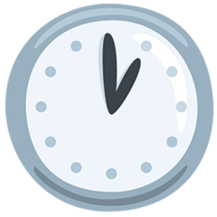 Facebook Messenger clock face one oclock emoji image