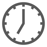 Docomo clock face seven oclock emoji image
