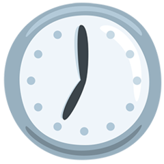 Facebook Messenger clock face seven oclock emoji image