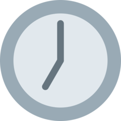 Twitter clock face seven oclock emoji image
