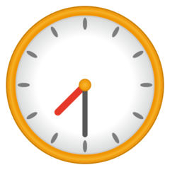 Emojidex clock face seven-thirty emoji image