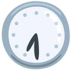 Facebook Messenger clock face seven-thirty emoji image