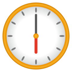 Emojidex clock face six oclock emoji image