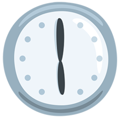 Facebook Messenger clock face six oclock emoji image