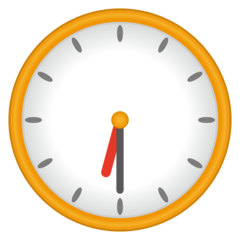 Emojidex clock face six-thirty emoji image