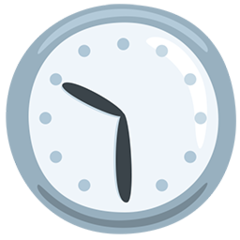Facebook Messenger clock face ten-thirty emoji image