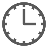 Docomo clock face three oclock emoji image