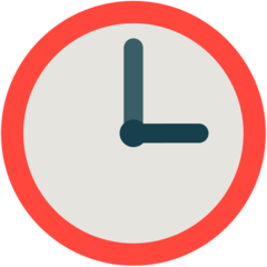 Mozilla clock face three oclock emoji image