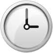 Samsung clock face three oclock emoji image