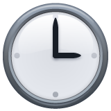 Whatsapp clock face three oclock emoji image