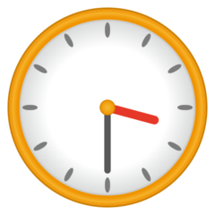 Emojidex clock face three-thirty emoji image