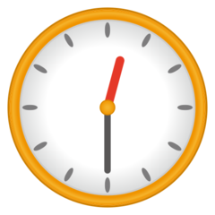 Emojidex clock face twelve-thirty emoji image