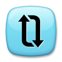 LG clockwise downwards and upwards open circle arrows emoji image