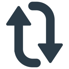 Mozilla clockwise downwards and upwards open circle arrows emoji image