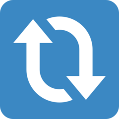 Twitter clockwise downwards and upwards open circle arrows emoji image