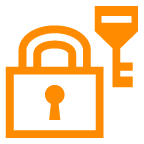 au by KDDI closed lock with key emoji image
