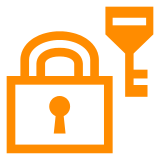 Docomo closed lock with key emoji image