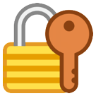 HTC closed lock with key emoji image