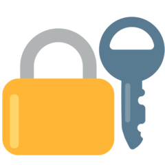 Mozilla closed lock with key emoji image