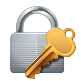 Whatsapp closed lock with key emoji image