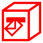 au by KDDI closed mailbox with lowered flag emoji image