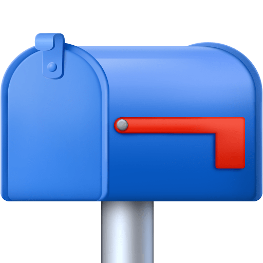 Facebook closed mailbox with lowered flag emoji image