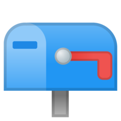 Google closed mailbox with lowered flag emoji image