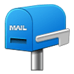 Samsung closed mailbox with lowered flag emoji image