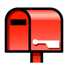 SoftBank closed mailbox with lowered flag emoji image