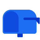 Toss closed mailbox with lowered flag emoji image