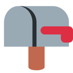 Twitter closed mailbox with lowered flag emoji image