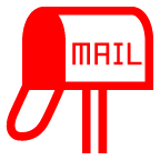 au by KDDI closed mailbox with raised flag emoji image