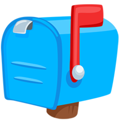 Facebook Messenger closed mailbox with raised flag emoji image